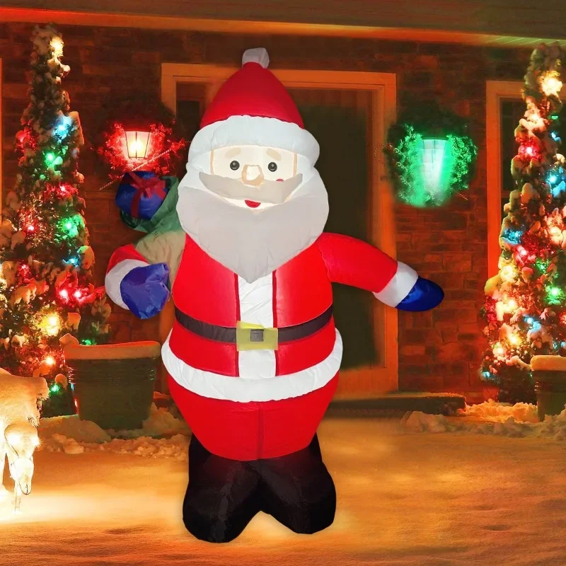 Christmas Decoration 4 Giant Father Christmas Snowman Inflatable Model Christmas Decoration Outdoor Garden Decoration