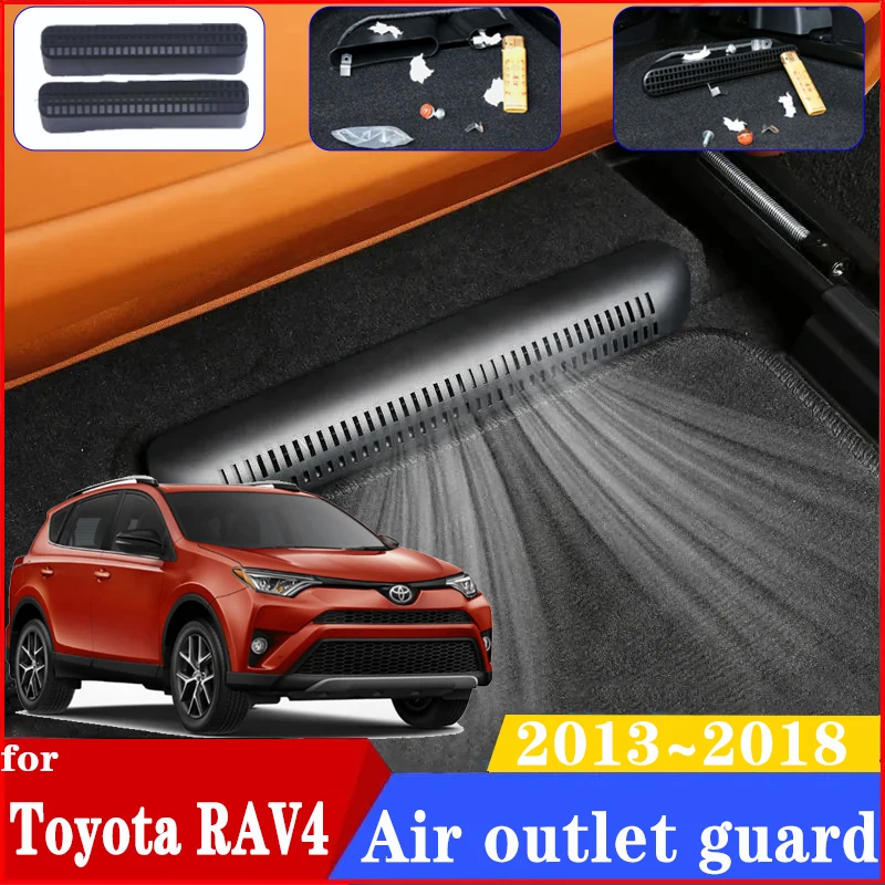 For Toyota RAV4 40 Accessories XA40 2013~2018 2015 2016 Car Under Seaters Air Conditioner Duct Covers Cap Protection Accessories