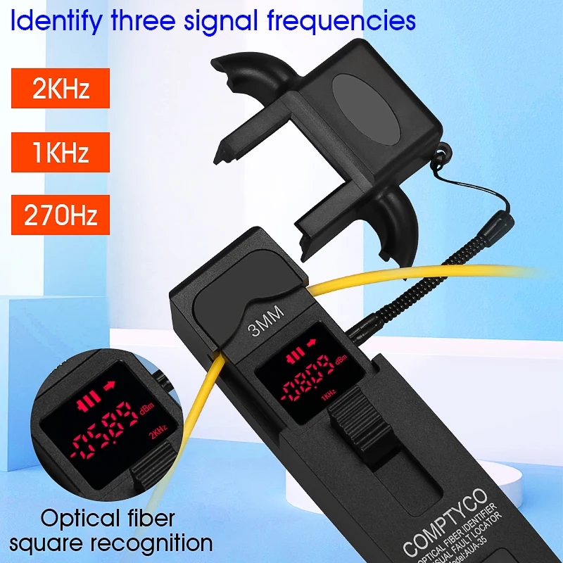 كومبتيكو AUA-35 معرف الألياف البصرية المواد المعدنية لايف الألياف معرف الألياف البصرية أداة اختبار مع 10MW VFL / مصباح ليد