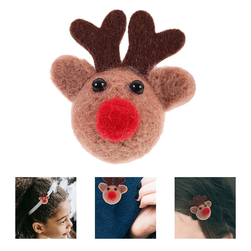 

12 Pcs DIY Elk Heads Decoration Cute for Brooches Ornament Badge Hanging Ornaments Creative