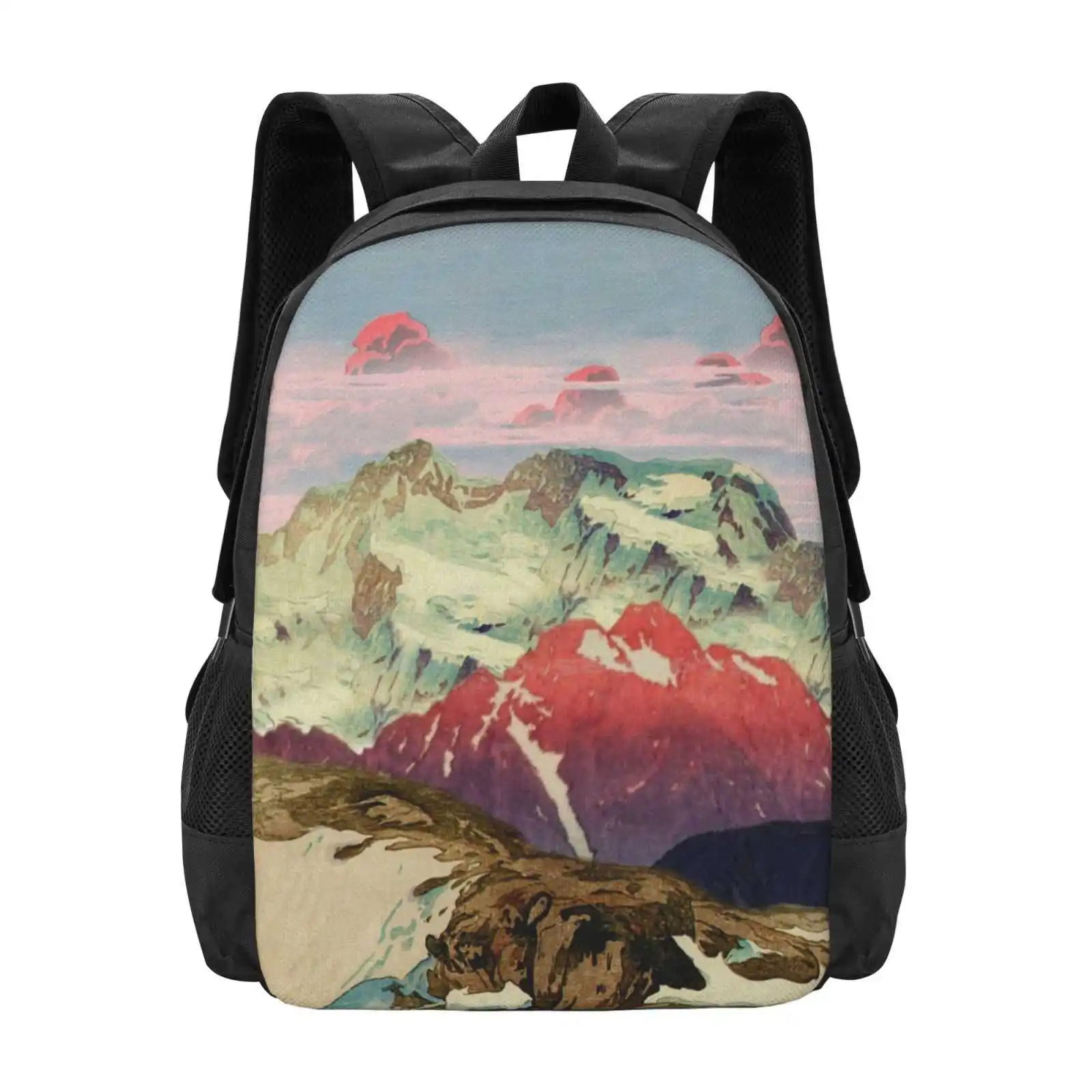 Winter In Keiisino - Nature Landscape Hot Sale Schoolbag Backpack Fashion Bags Japanese Ukiyo E Ujiyoe Nature Landscape