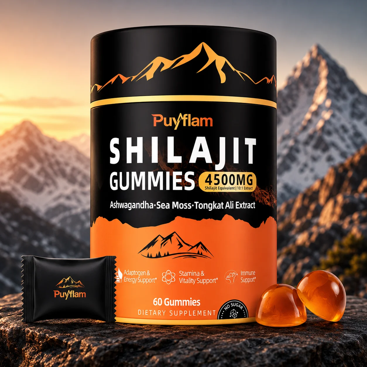 60 Gummibärchen SHILAJIT GUMMIES Nahrungsergänzungsmittel 4500MG