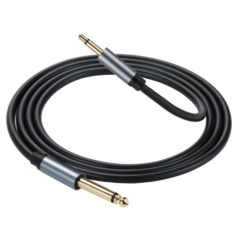 Pozłacany kabel adaptera audio z czystej miedzi 6,35 mm 1/4 "Mono męski na 3,5 mm 1/8" TS Mono męski — zdjęcie produktu 3