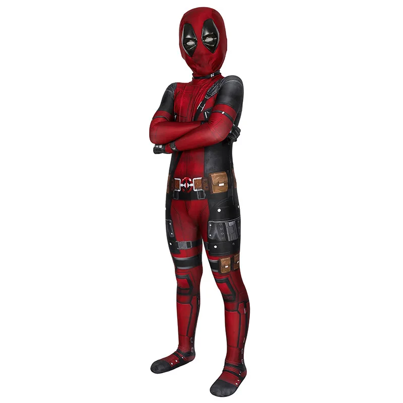 Deadpool Costumes Bodysuit For Boys Superhero Cosplay Comic Compression Workout Body Building Dead Pool Anime Halloween Kid Gift