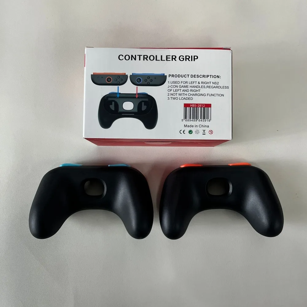 قطعتان من غطاء حماية متوافق مع قبضة اليد الاحترافية لجهاز نينتندو سويتش 2 Joy-Con