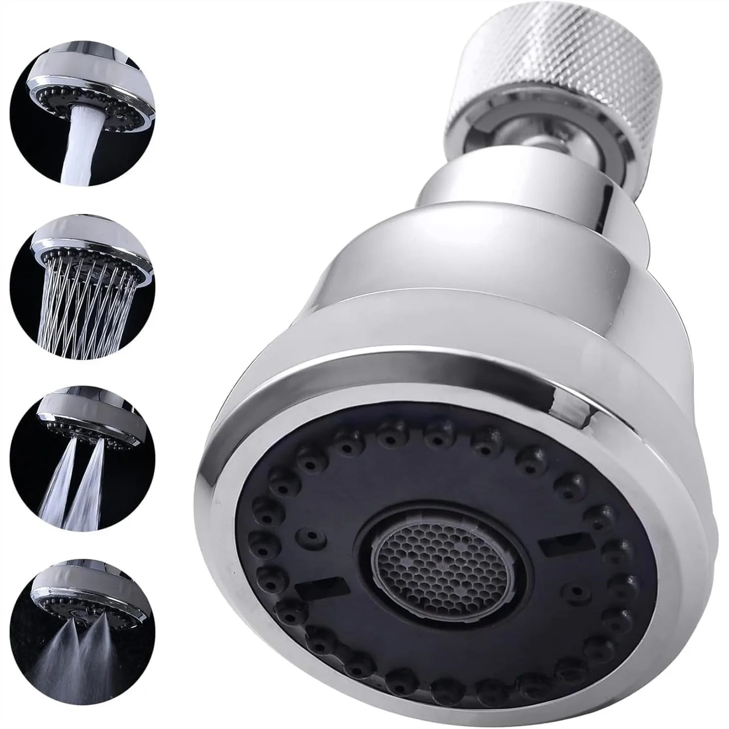 

4 Spray Modes Faucet Aerator, 360 Degree Swivel Kitchen Faucet Sprayer Attachment, Universal 55/64 Female Thread Chrome