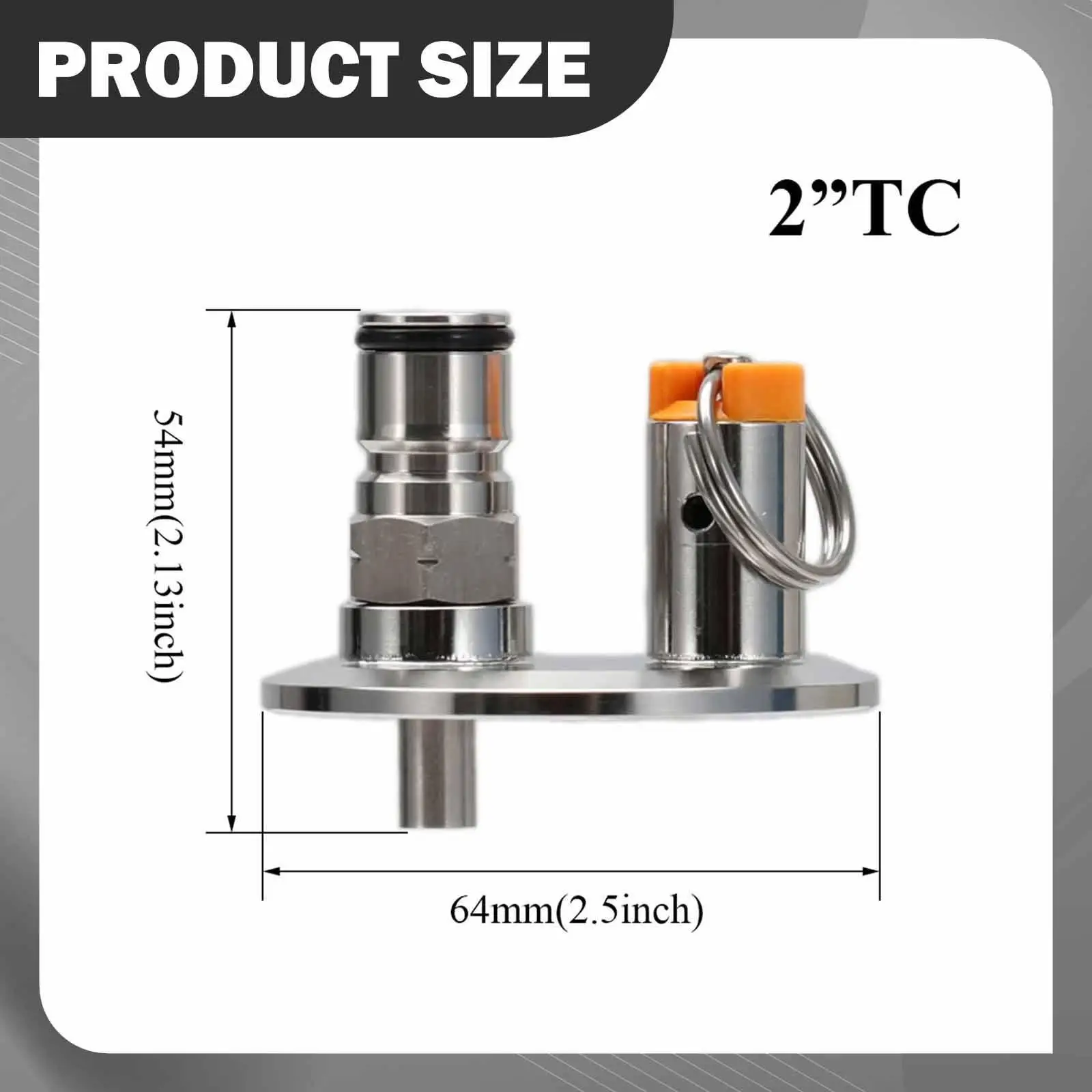 Tri Clamp End Cap with Prv and Ball Lock Gas Post,Professional,Easy to Install,Homebrew Beer Fitting Dry Accessories