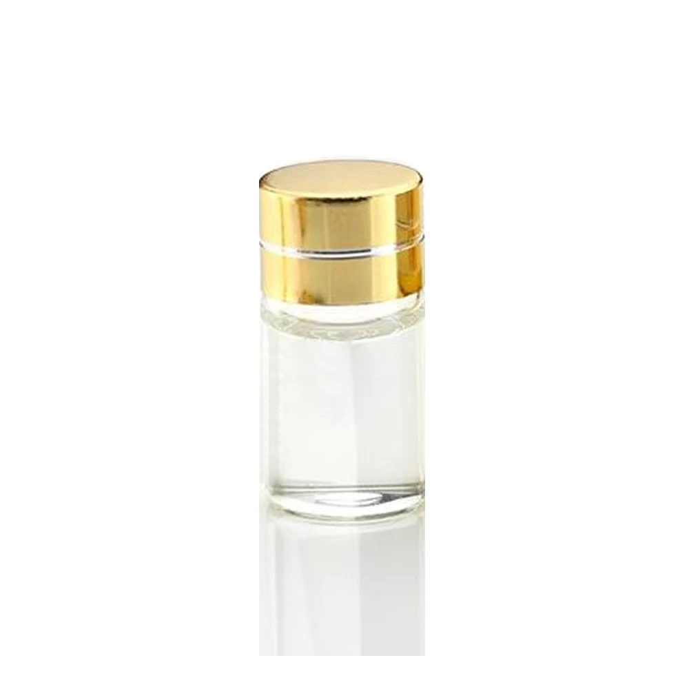 100pcs 1ml 2ml 3ml Mini Glass Bottle Gold Cap Clear Small Essential Oil Vials Coosmetic Packing Container