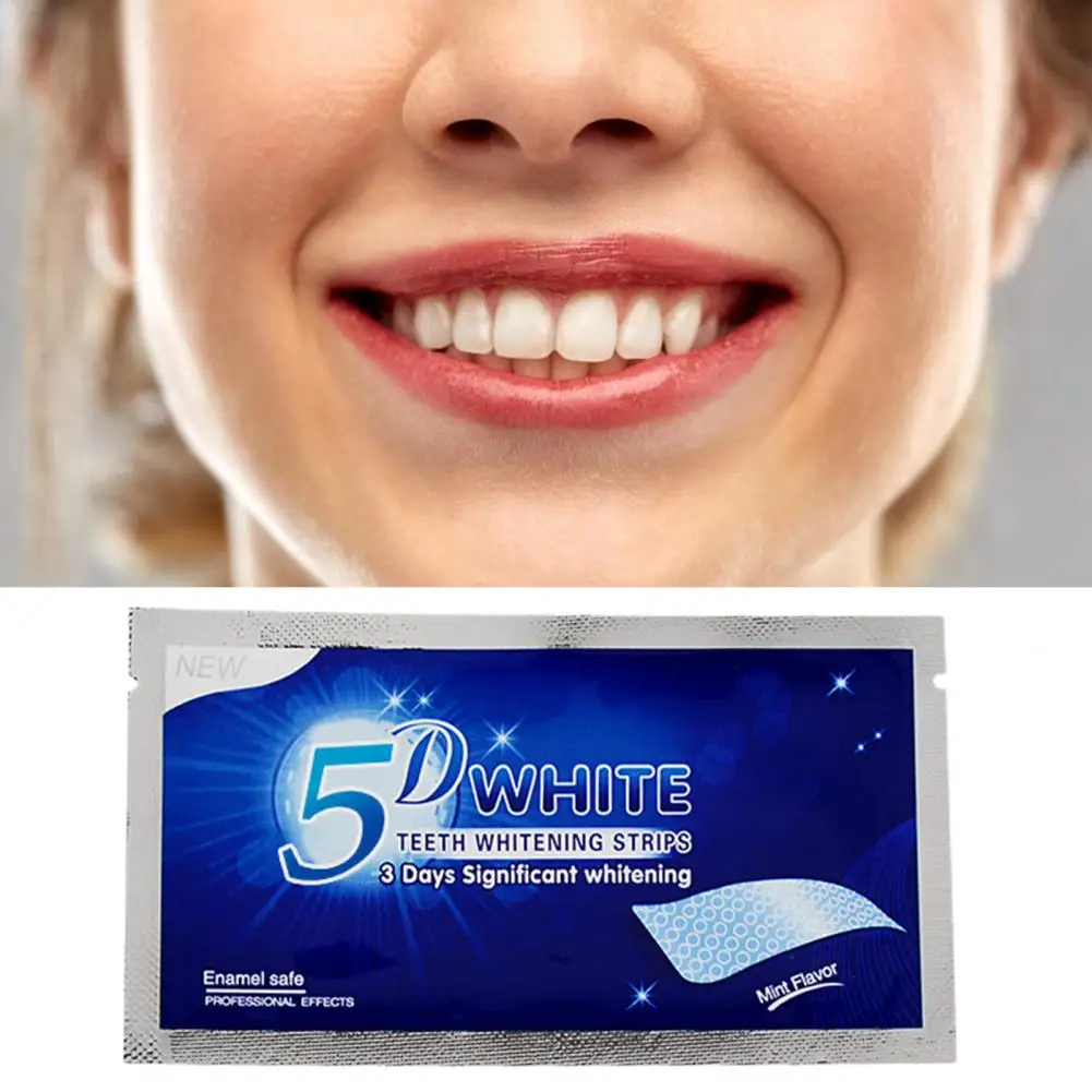 

7/14 PairsTeeth Whitening Strips Tooth Whitener kit Oral Hygiene Care Strip for false Teeth Dental Bleaching System Gel