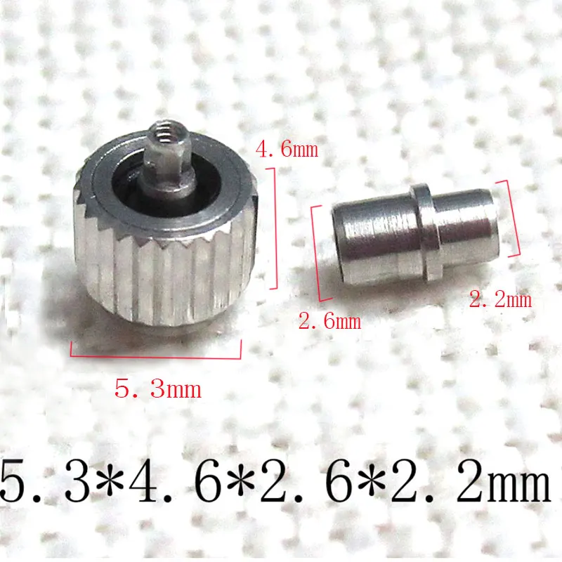 5.3mmx4.6mmx2.2mm Stainless Steel Watch Crown For OMG Seamaster Diver 300M 2221.80.00 ,Watch Parts