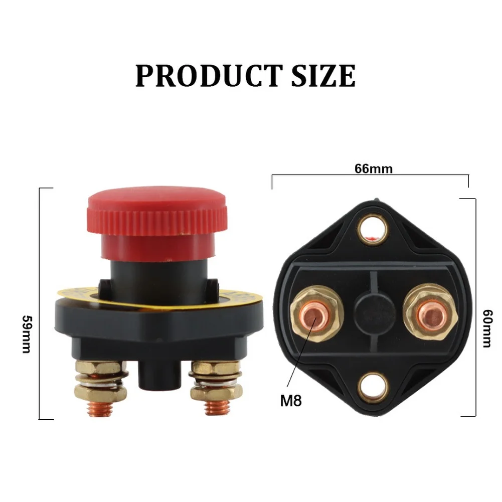 Car For battery Disconnect Switch with Dual USB Socket and Ignition Control Function for Standard M8 Installation