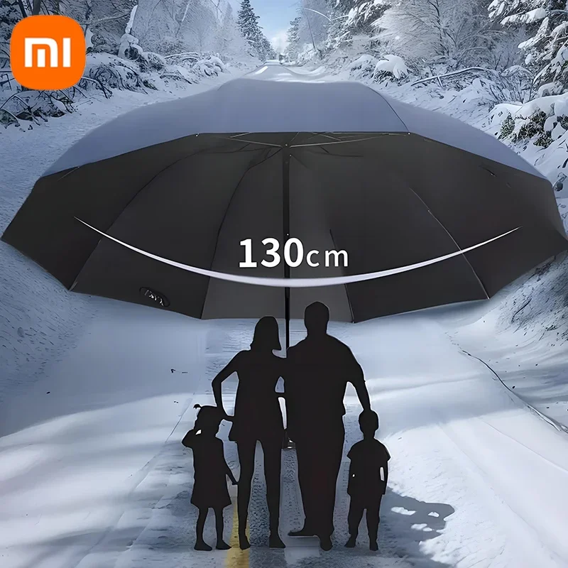 Xiaomi 2024 130cm/51.18 Inch Ten-bone Umbrella Waterproof Windproof Manual Large Umbrellas Reinforced  UV Protection