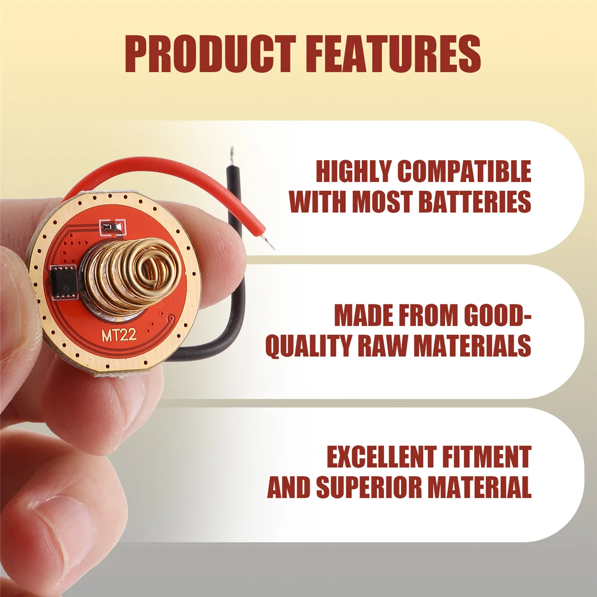 A24U Driver Board Module XHP70 6V LED 5A Constant Current Driver Board 22mm Input Voltage 6-12.6V Flashlight Accessories