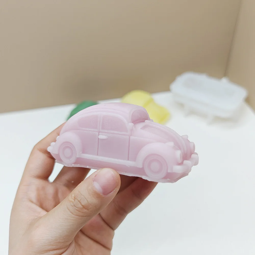 Cute Beetle Car Candle Mold Classic Nostalgic Beetle Car Aroma Candle Silicone Moulds