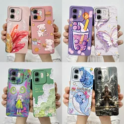 For Infinix Hot 50i Case Hot50i X6531 Soft Silicone TPU Painted Phone Coque Cartoon Printed Shockproof Protective Fundas Cover