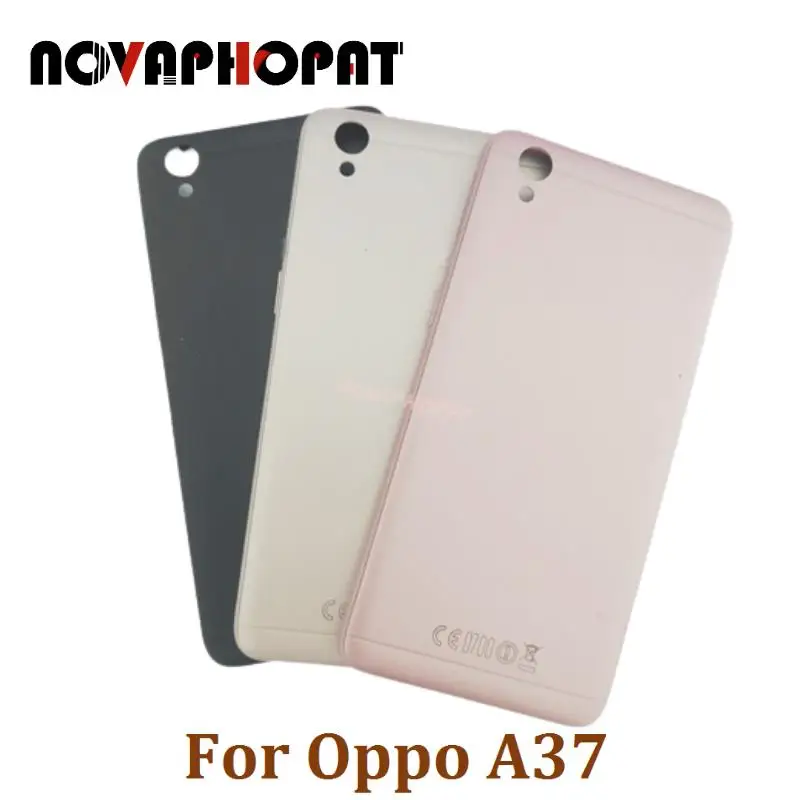 

Novaphopat For Oppo A37 Battery Cover Back Rear Door Housing Case Back Cover With Side Key Button