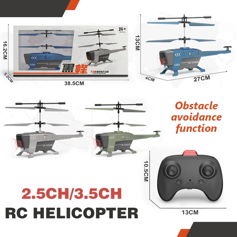 RC Helicopter 2.4Ghz 3.5H Obstacle Avoidance Anti-collision Remote Control Drone Toy Aircraft Kids Plane Ondoor Flight Toys Gift