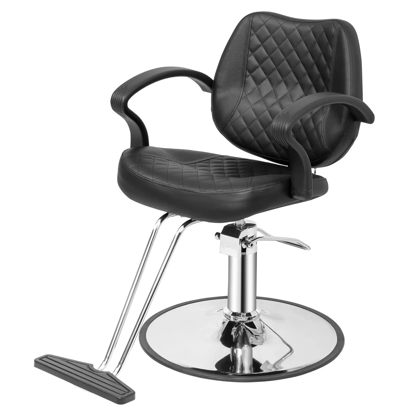 Salon Chair for Hair Stylist, Black Barber Chair for Barbershop/Home, Hydraulic Stylist Chair with Footrest