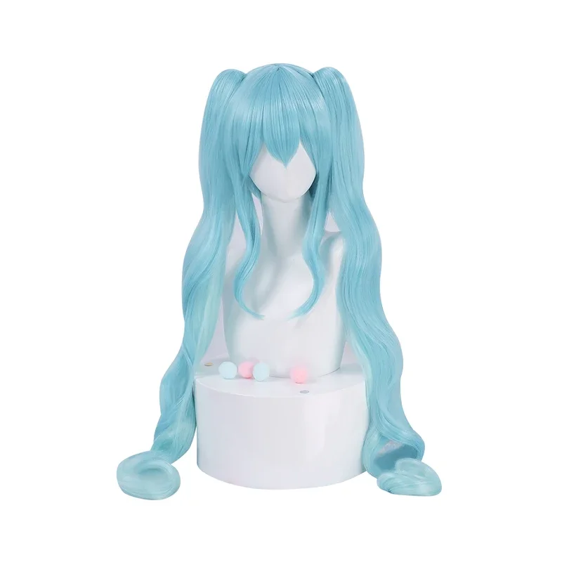 Mikuu in stock parrucca cosplay DOKIDOKI donna carina 100cm capelli lunghi blu mikuu 16th anniversary parrucca cosplay parrucca gratuita cap