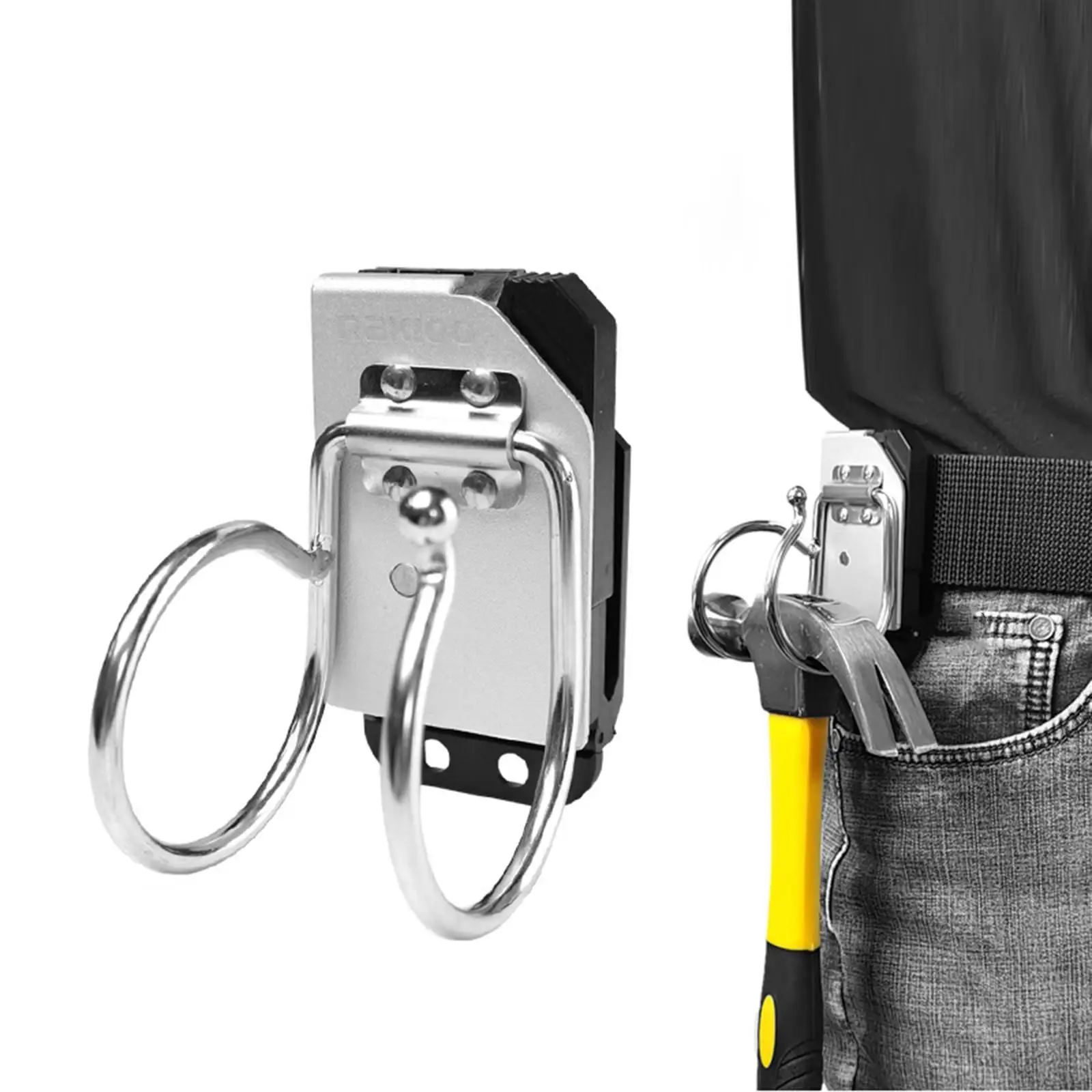 Tool Belt Clip Hammer Holder Loop Accessories Professional Tool Organizer Easy Installation Belt Hook for Repairmen Electricians
