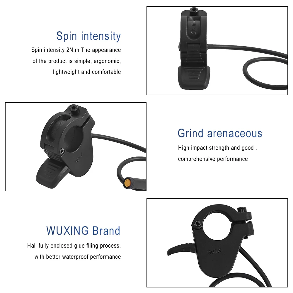 3PIN Weibliche Geschwindigkeit Control Beschleuniger 300X Ebike Daumen-drossel für 12V 24V 36V 48V 60V 72V Elektrische Fahrrad Gas Teile – Detail 4