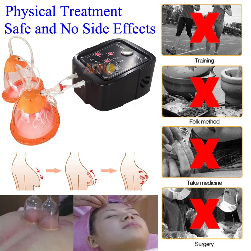 Au-7002 Professional Vacuum Breast Enlargement Buttock Augmentation Body Massager Machine