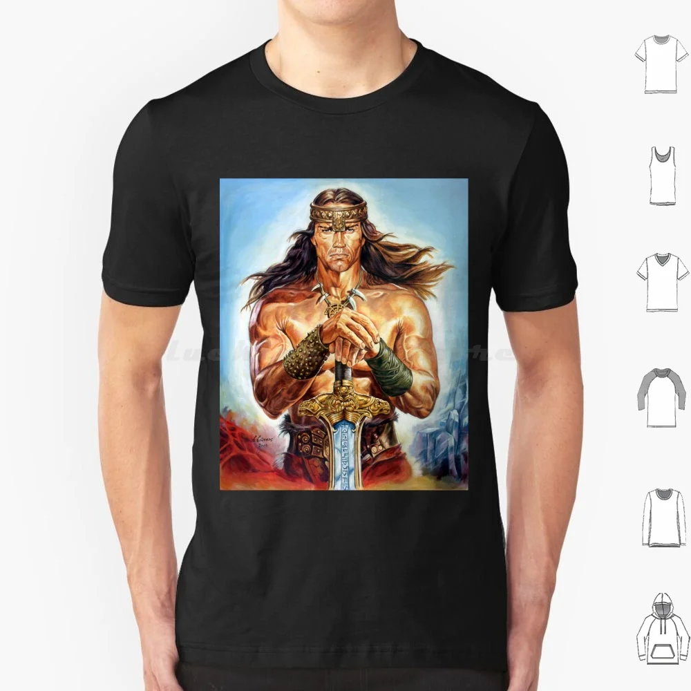 Conan The Detroyer , Arnold Schwarzenegger Painting Poster T Shirt Men Women Kids 6xl Conan The Detroyer Arnold Schwarzenegger