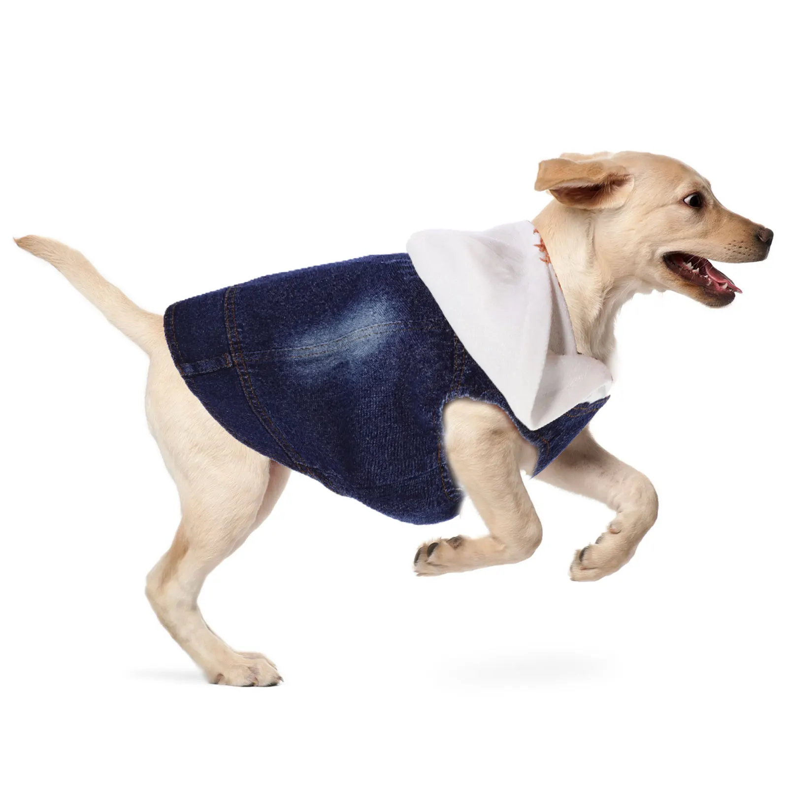 

Pet Vest Four Seasons Clothes Dog Denim Jacket Shirt Hat for Small Dogs Cats Chihuahua Poodle Bulldog Yorkie Retro Style Lapel