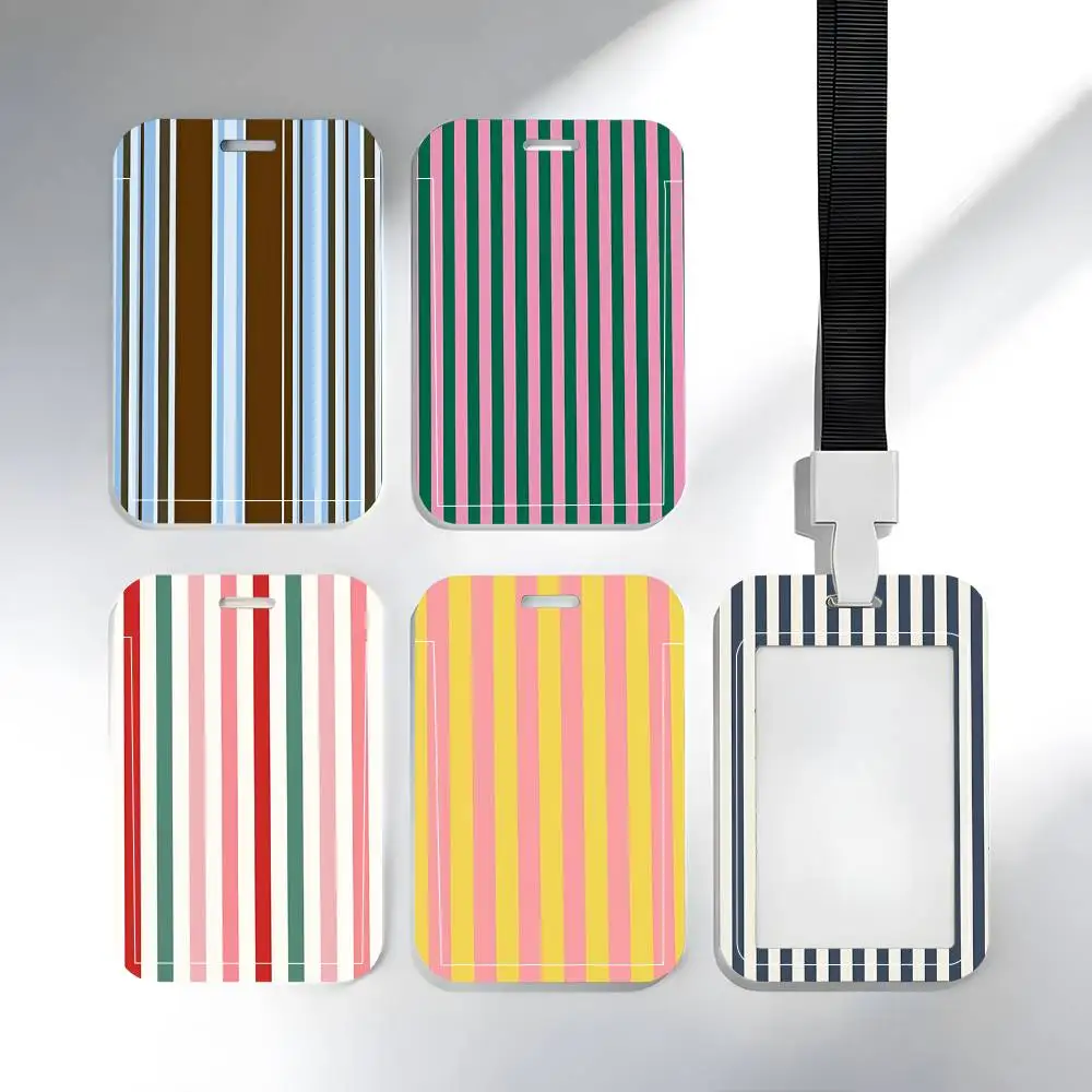 

Держатели для карт на шнурке Stripe, держатели для студенческих удостоверений, держатели для карт на шею, аксессуары для контроля доступа, подарки