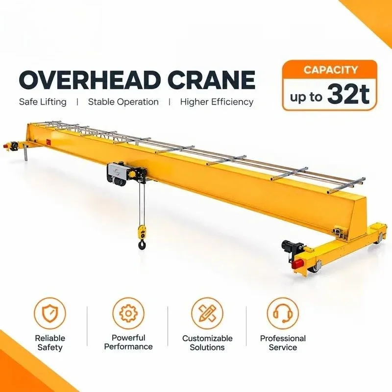 OT Overhead Travelling Crane, Single or Double Girder 100Ton Electric Bridge Crane with Wireless Remote Control