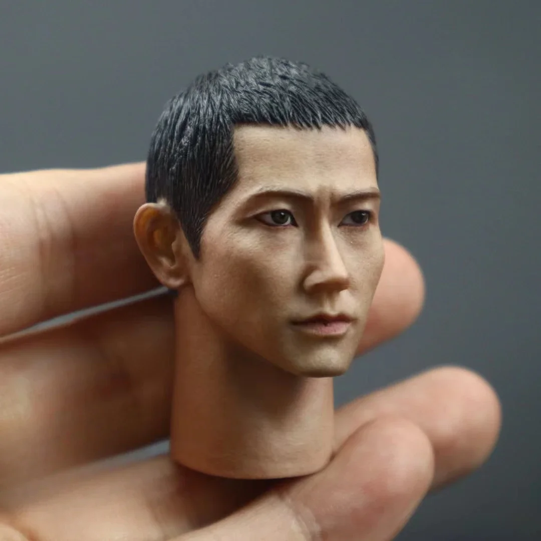 1/6 Scale Chinese Hero Head Sculpt Tough Guy Head Carving Model Guard of Honour Head Played for 12in Action Figure DIY Toys