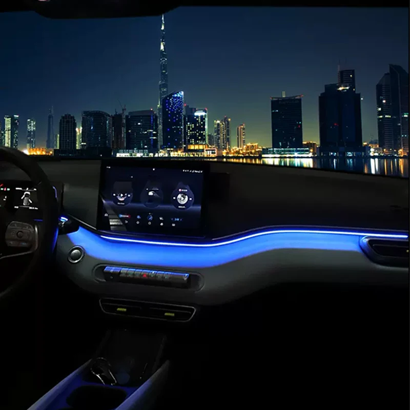 For BYD Seagull Dolphin Mini 2023 2024 Atmosphere lights on the center console Voice controlled atmosphere LED light strip