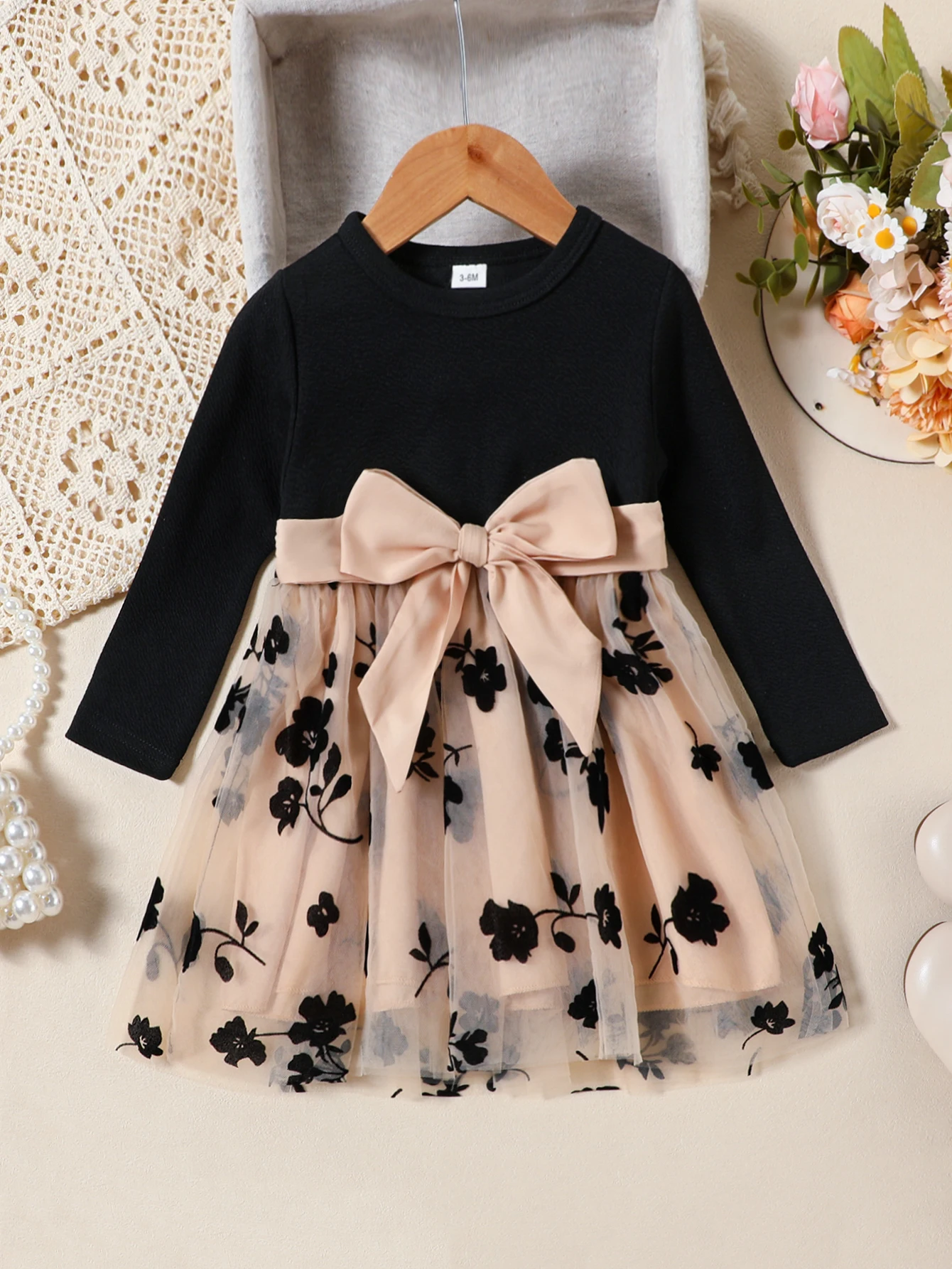 Baby Girl Fashion Cute Mesh Floral Dresses