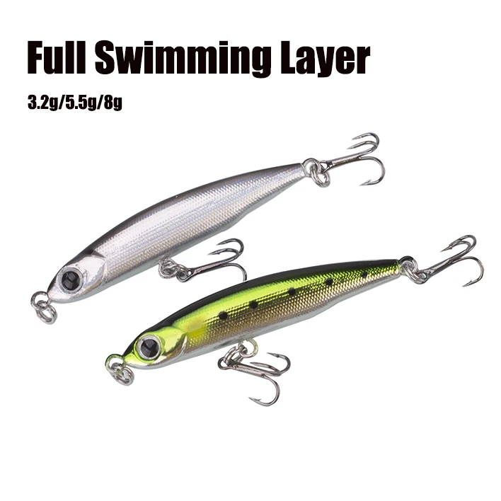 Tonąca przynęta ołówkowa 50mm 60mm 3.2g 5.5g 8g 11g Wobbler Trout Mackerel Micro Sea Fishing Lure Shad Bass Lures