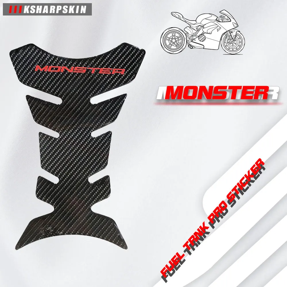 

Fuel tank carbon fiber scratch-resistant stickers motorcycle stickers fish bone decals for DUCATI MONSTER