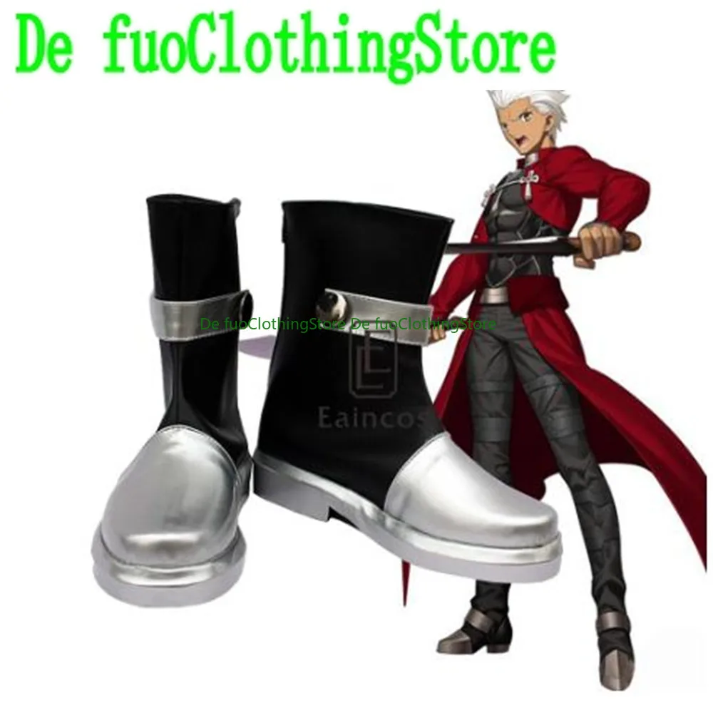 DefuoClothing FGO Fate Stay Night Archer Cosplay Schuhe Stiefel Spiel Anime Spiel Rollenspiele Halloween-Party Requisiten Schuhe Stiefel
