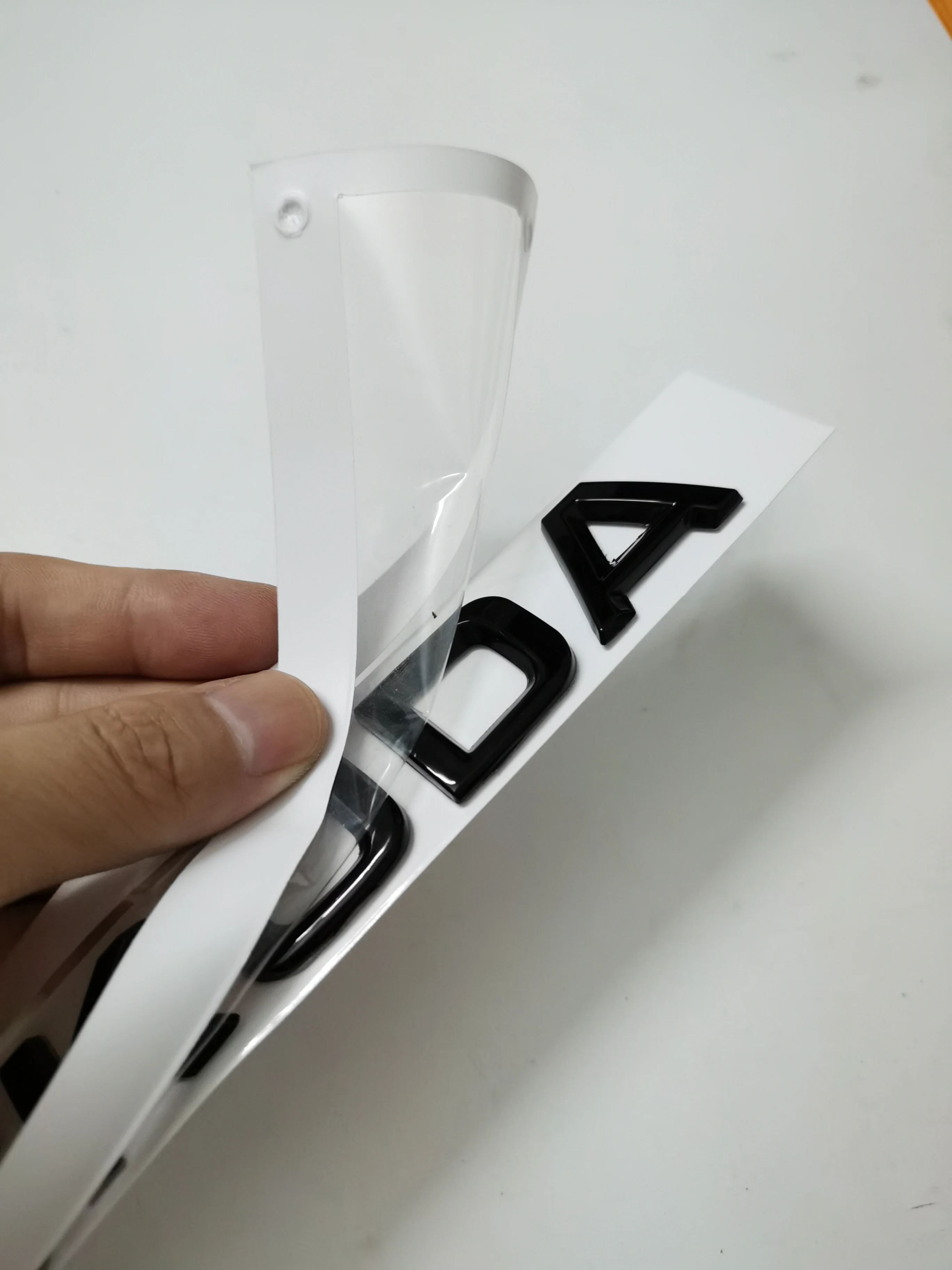 ABS Stickers For SKODA OCTAVIA SUPERB Trunk Sticker 1pcs Glossy Black Chrome Car Rear Sticker For KAROQ KODIAQ FABIA For YETI 6