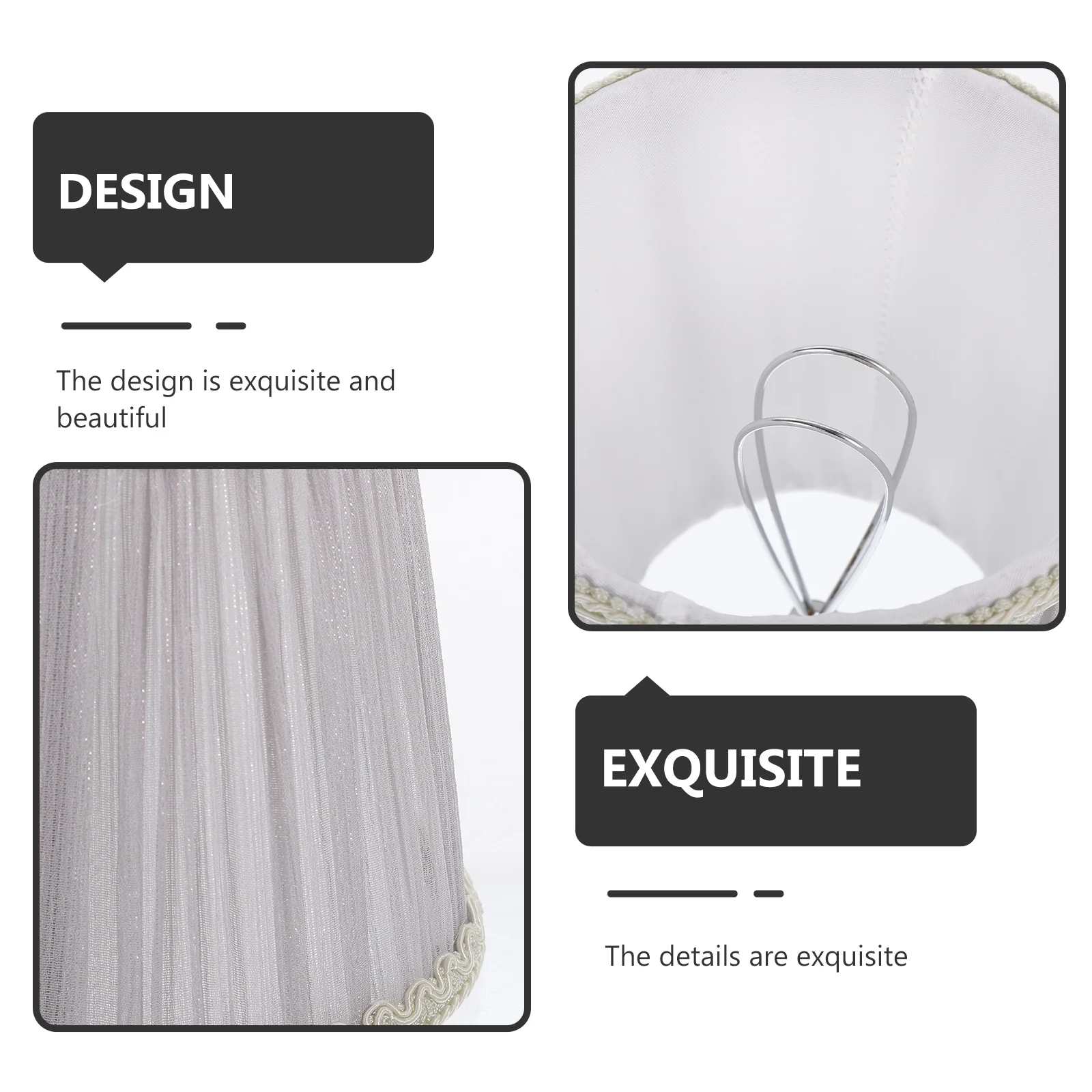 

European Style Lamp Shade Sturdy Iron Stand Decorative Lampshade for Living Room Bedroom Desk Lamp Lampshades Replacement