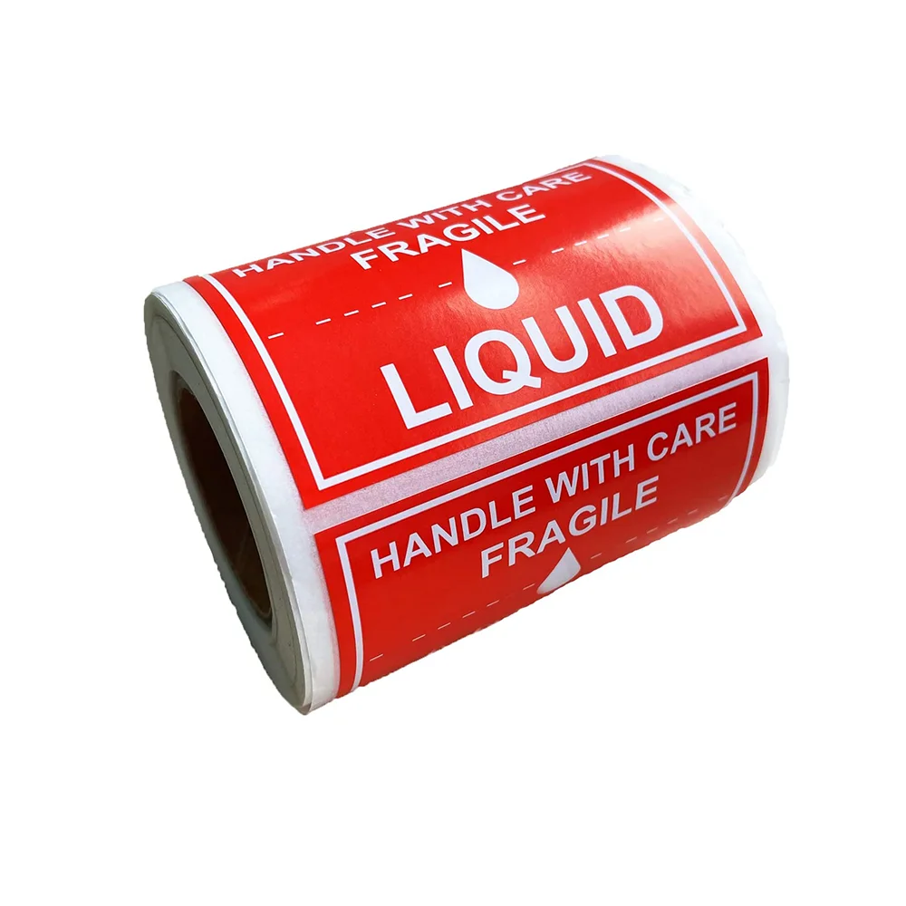 

Fragile Liquid Handle with Care Warning Stickers 2X3 inch Liquid Labels for Shipping and Packing Warehouse Pallet Labels 300 pcs