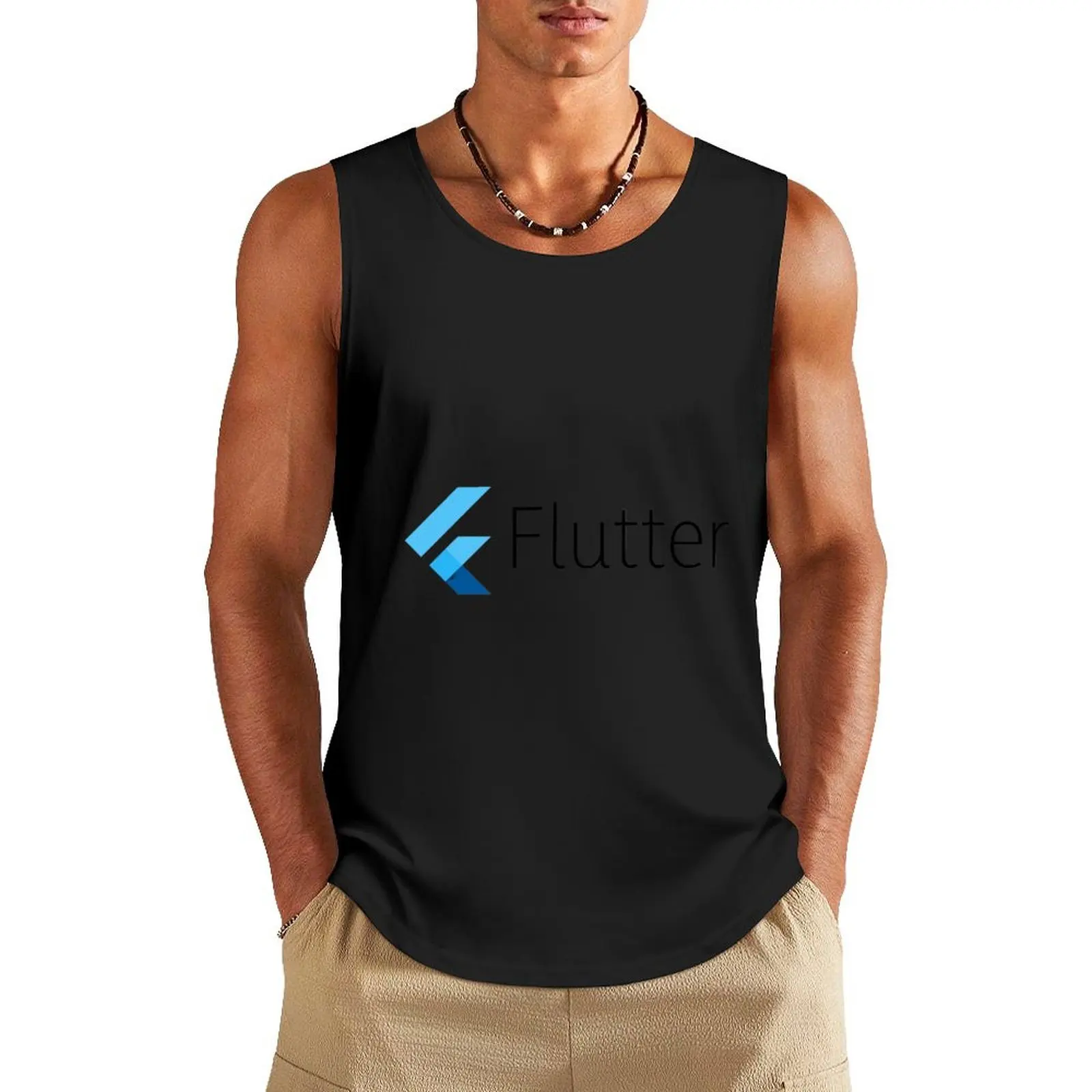 Flutter Tank Top clothing men Sports clothing men gym clothing sleeveless shirt man gym