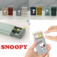 Snoopy Pill Medicine Box Portable Weekly Anime Drug Travel Cute Vitamins Tablet Storage Container Dispenser Lattice Pill Case