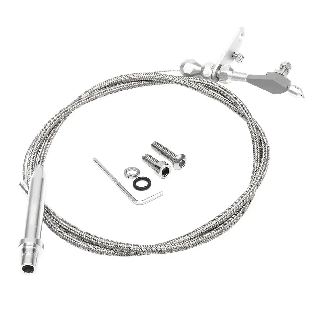 

Трос дроссельной заслонки из нержавеющей стали с фиксатором для автоматической коробки передач GM TH350, совместимый с автомобилями