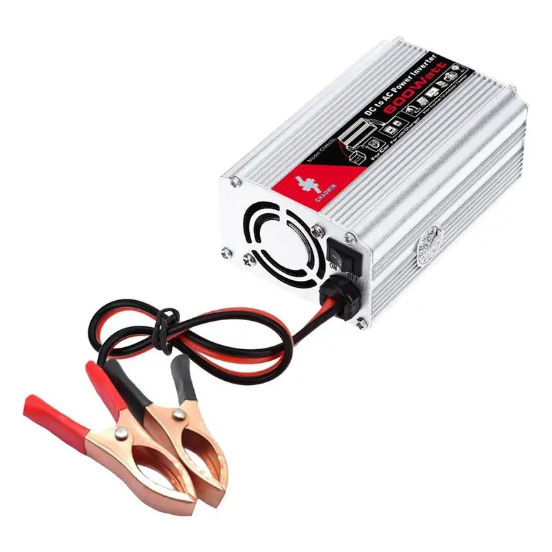 Power Inverter DC 12V To AC 220V 600W Converter USB Universal Plug LED Light Display Auto Inversor Car Charger Adapter