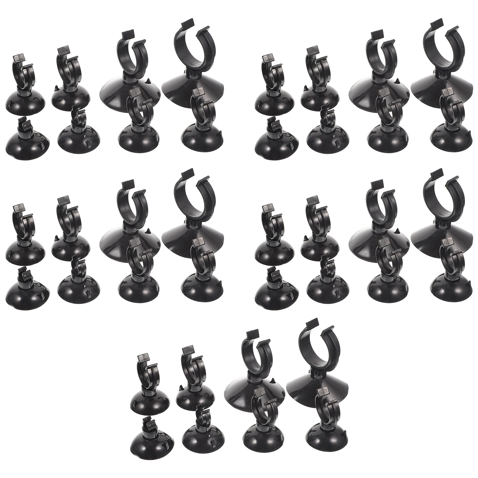 

40Pcs Aquarium Suction Cups Premium ABS Tubing Holder Clip for Fish Tank Smooth Glass Surface Stable Fixing Suction Cup Clamp