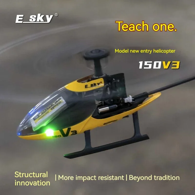 Esky 150v3 Remote Control 4-Channel Helicopter Model Children'S Toy Drop Resistant Mini Single Paddle Practice Helicopter