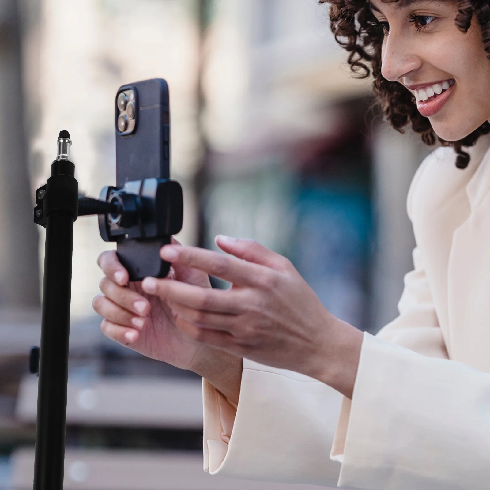 

Adjustable Aluminum Alloy Telescopic Desk Camera Stand Clamp Table Mount Stand for Lighting Video Ring Light Tabletop Clamp