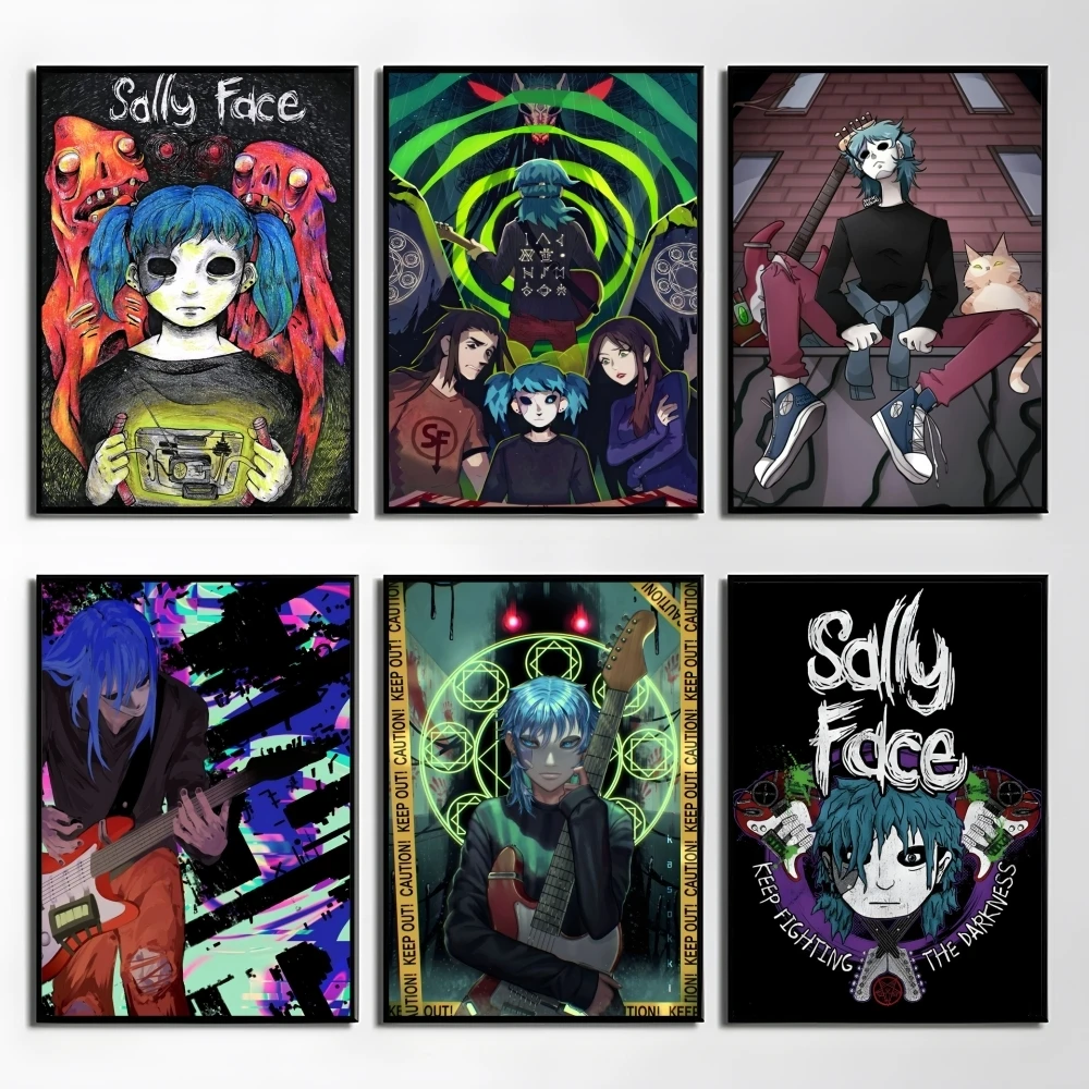 

Cool S-Sally Face Game Poster Elegant And Affordable Wall Art Stickers For Dormitory Living Room And Bedroom Spaces