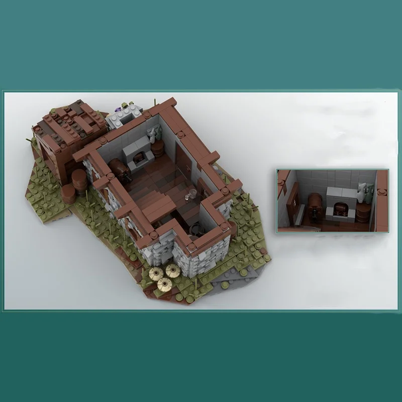 2242 stücke MOC Benutzerdefinierte Mittelalterlichen Haus PDF Castleed Modell Bausteine Spielzeug Architektur Weihnachten Geschenke DIY Kreative Idee Ziegel