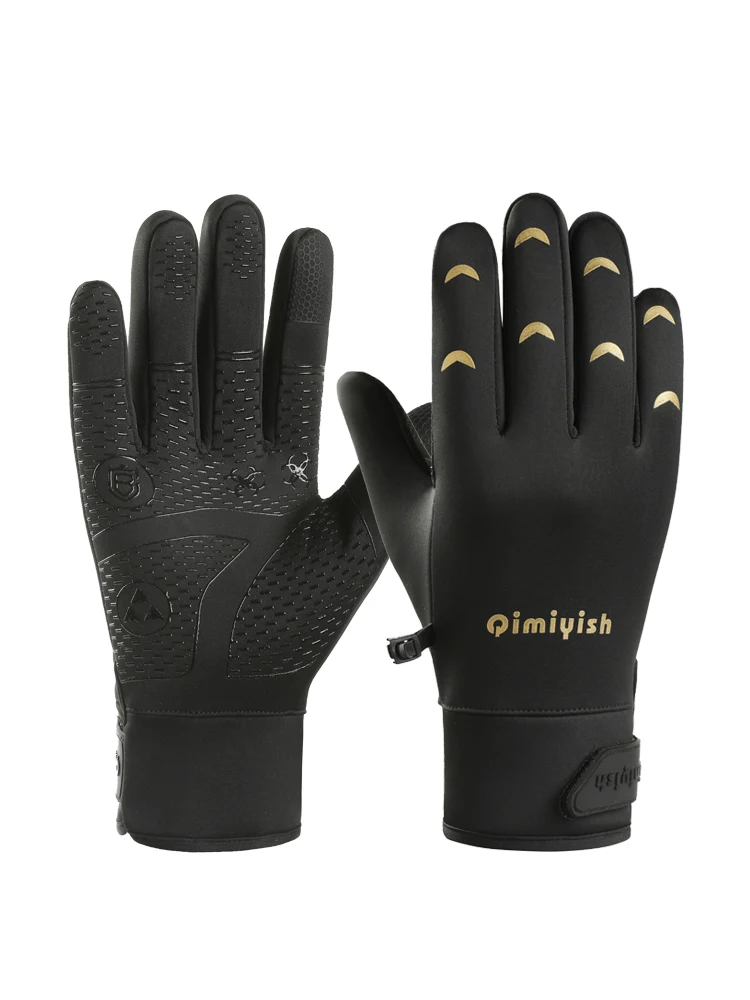 AliExpress Autumn and Winter Outdoor Touch Screen Windproof, Waterproof and Warm Cycling Sports Fleece-Lined Ski Gloves Full Finger