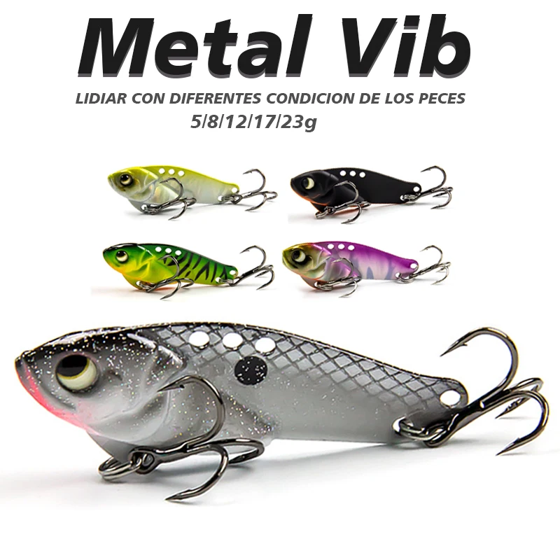 Fishing Lures Metal VIB 5/8/12/17/23g Vibration Spoon Crankbaits Sinking Wobbler Pike Swimbait Ice Jigs Artificial Bait Tackle